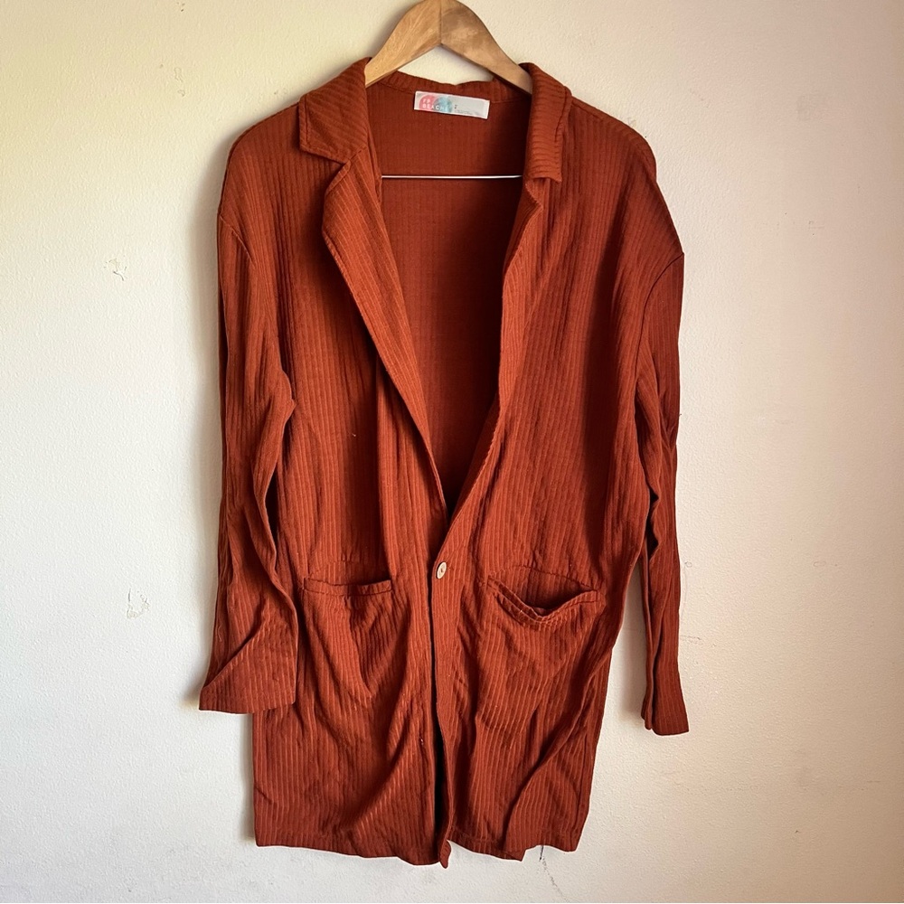 Free people beach Women's Rust sweater ribbed size large